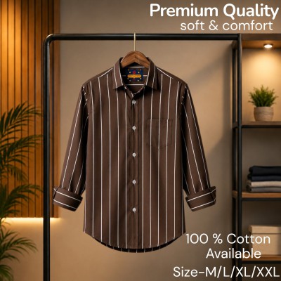 100%cartoon premium quality stipe shirt