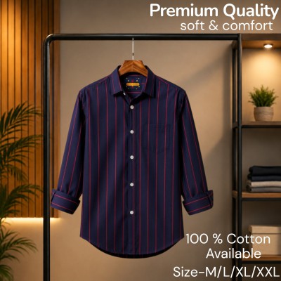 100%cartoon premium quality stipe shirt