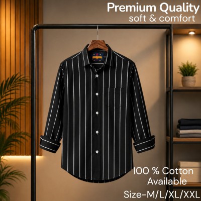100%cartoon premium quality stipe shirt
