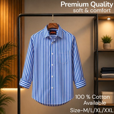 100%cartoon premium quality stipe shirt