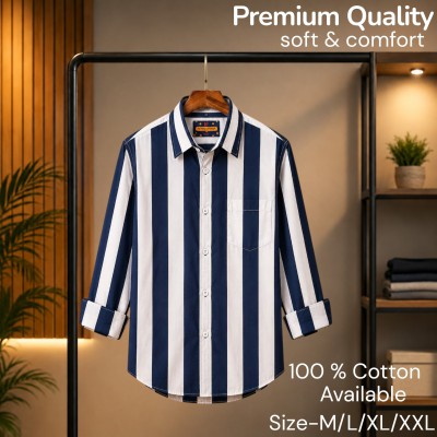 100%cartoon premium quality stipe shirt
