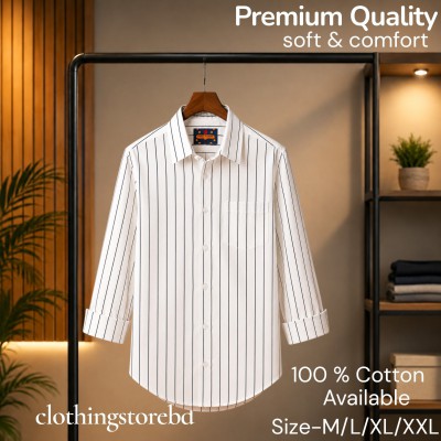 100%cartoon premium quality stipe shirt
