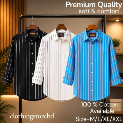 3 pis 100%cartoon premium quality stipe shirt