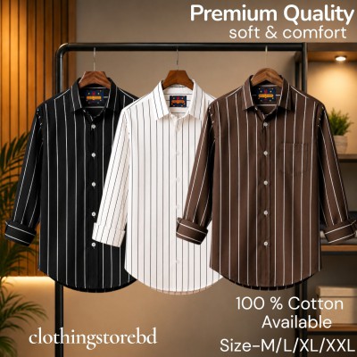 3 pis 100%cartoon premium quality stipe shirt