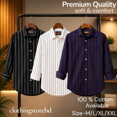 3 pis 100%cartoon premium quality stipe shirt