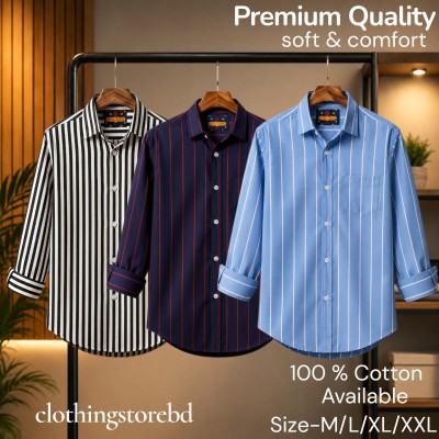 3 pis 100%cartoon premium quality stipe shirt