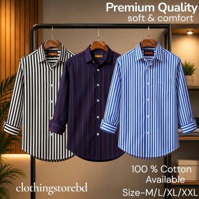 3 pis 100%cartoon premium quality stipe shirt