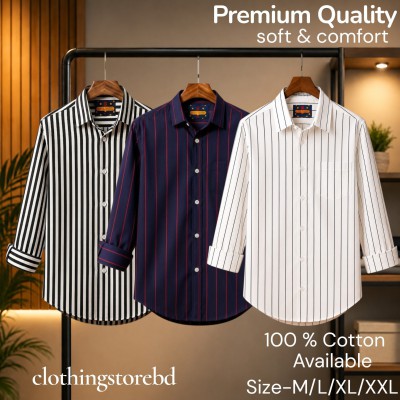 3 pis 100%cartoon premium quality stipe shirt