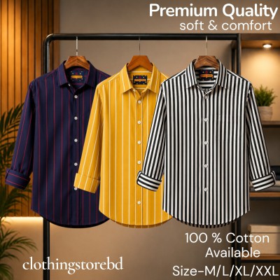 3 pis 100%cartoon premium quality stipe shirt
