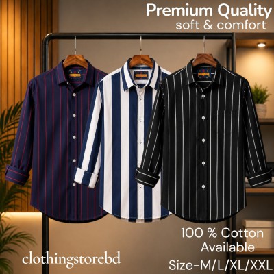 3 pis 100%cartoon premium quality stipe shirt