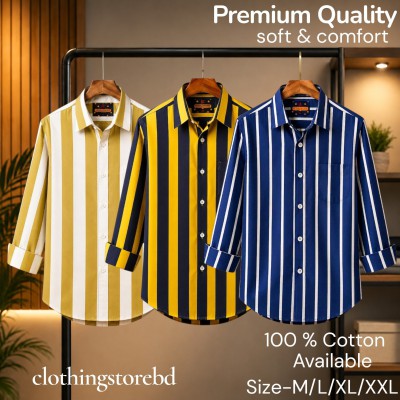 3 pis 100%cartoon premium quality stipe shirt