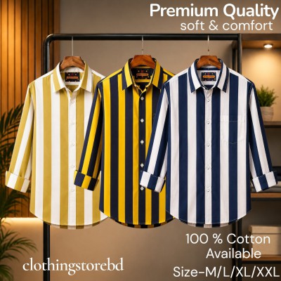 3 pis 100%cartoon premium quality stipe shirt