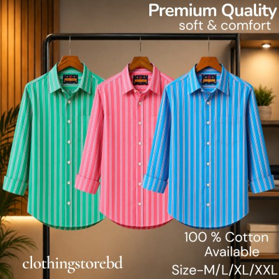 3 pis 100%cartoon premium quality stipe shirt