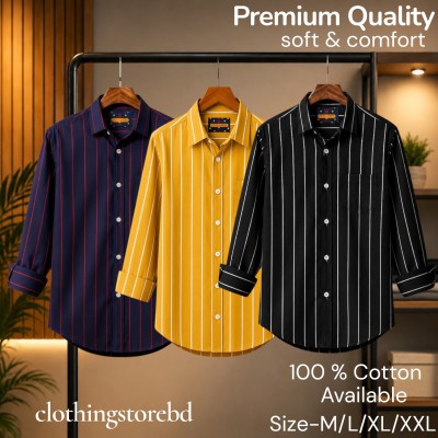 3 pis 100%cartoon premium quality stipe shirt
