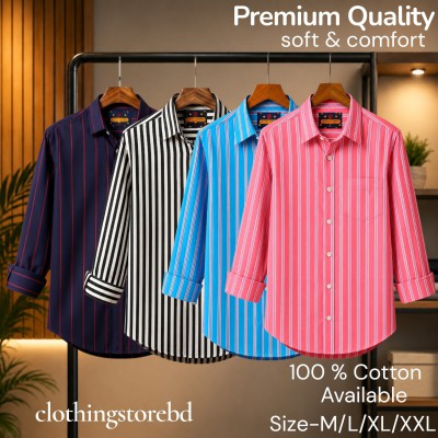 4 pis 100%cartoon premium quality stipe shirt