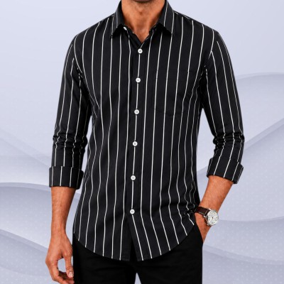 100%cartoon premium quality stipe shirt