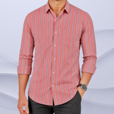 100%cartoon premium quality stipe shirt