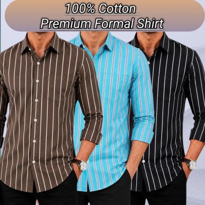 3 pis 100%cartoon premium quality stipe shirt