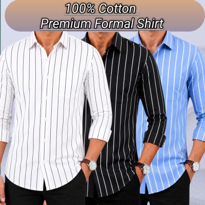 3 pis 100%cartoon premium quality stipe shirt