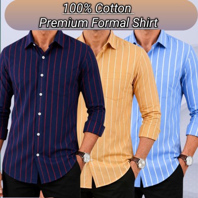 3 pis 100%cartoon premium quality stipe shirt