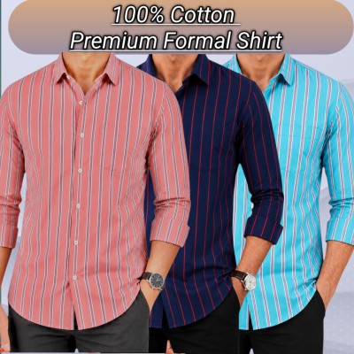 3 pis 100%cartoon premium quality stipe shirt