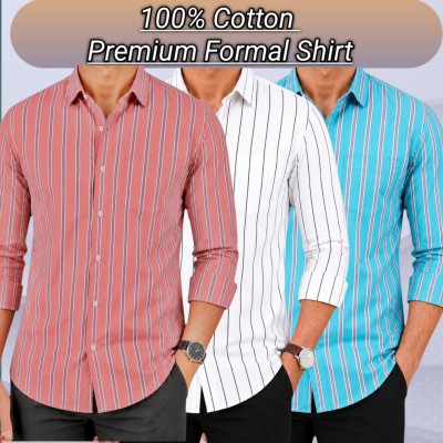 3 pis 100%cartoon premium quality stipe shirt