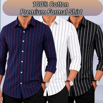 3 pis 100%cartoon premium quality stipe shirt