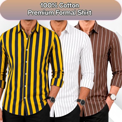 3 pis 100%cartoon premium quality stipe shirt