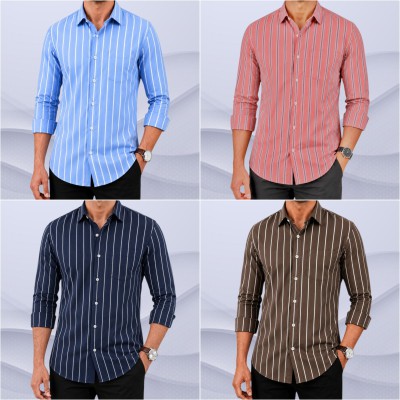 4 pis 100%cartoon premium quality stipe shirt