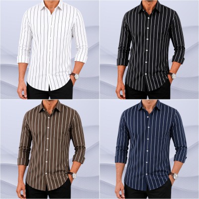 4 pis 100%cartoon premium quality stipe shirt